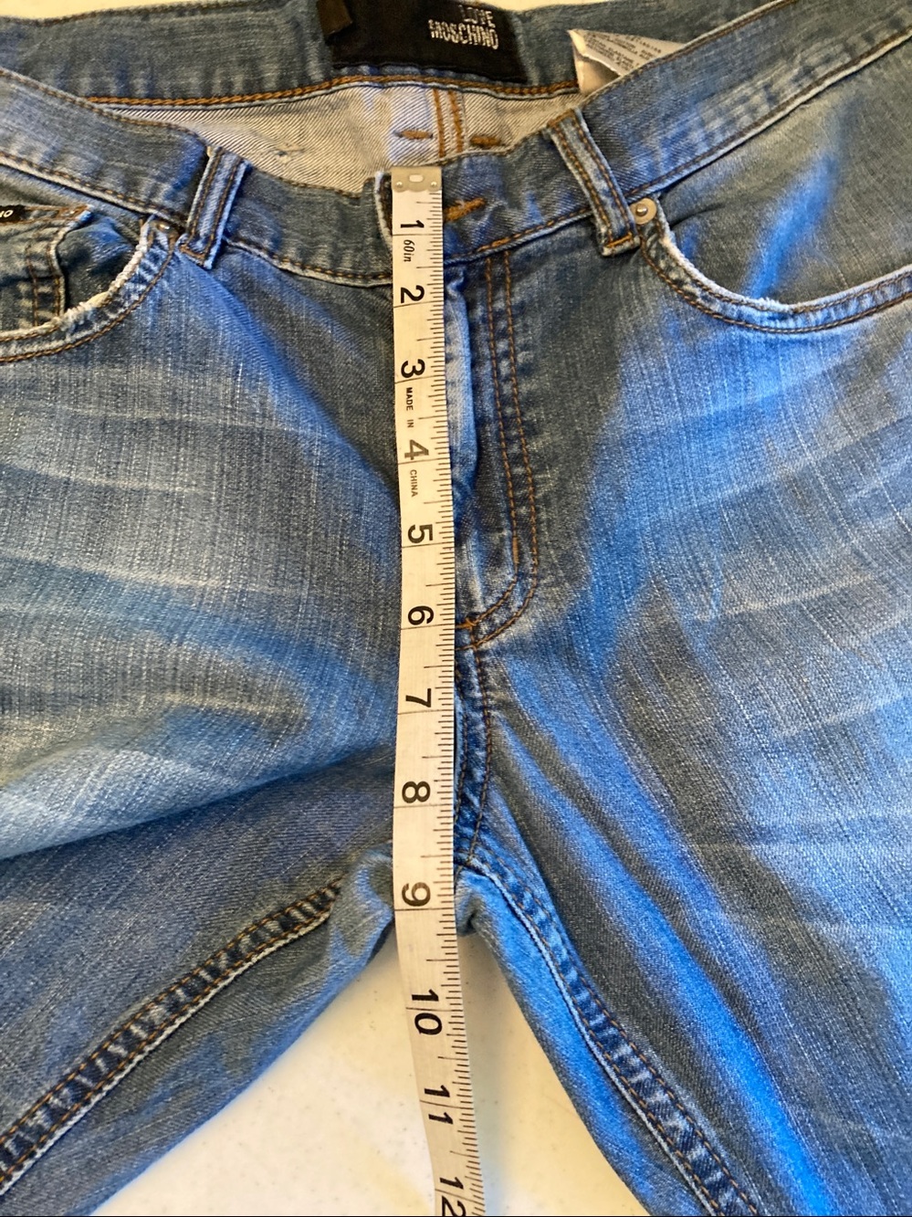 Love Moschino Women's Straight Leg Jeans in Blue Wash - Picture 9 of 10